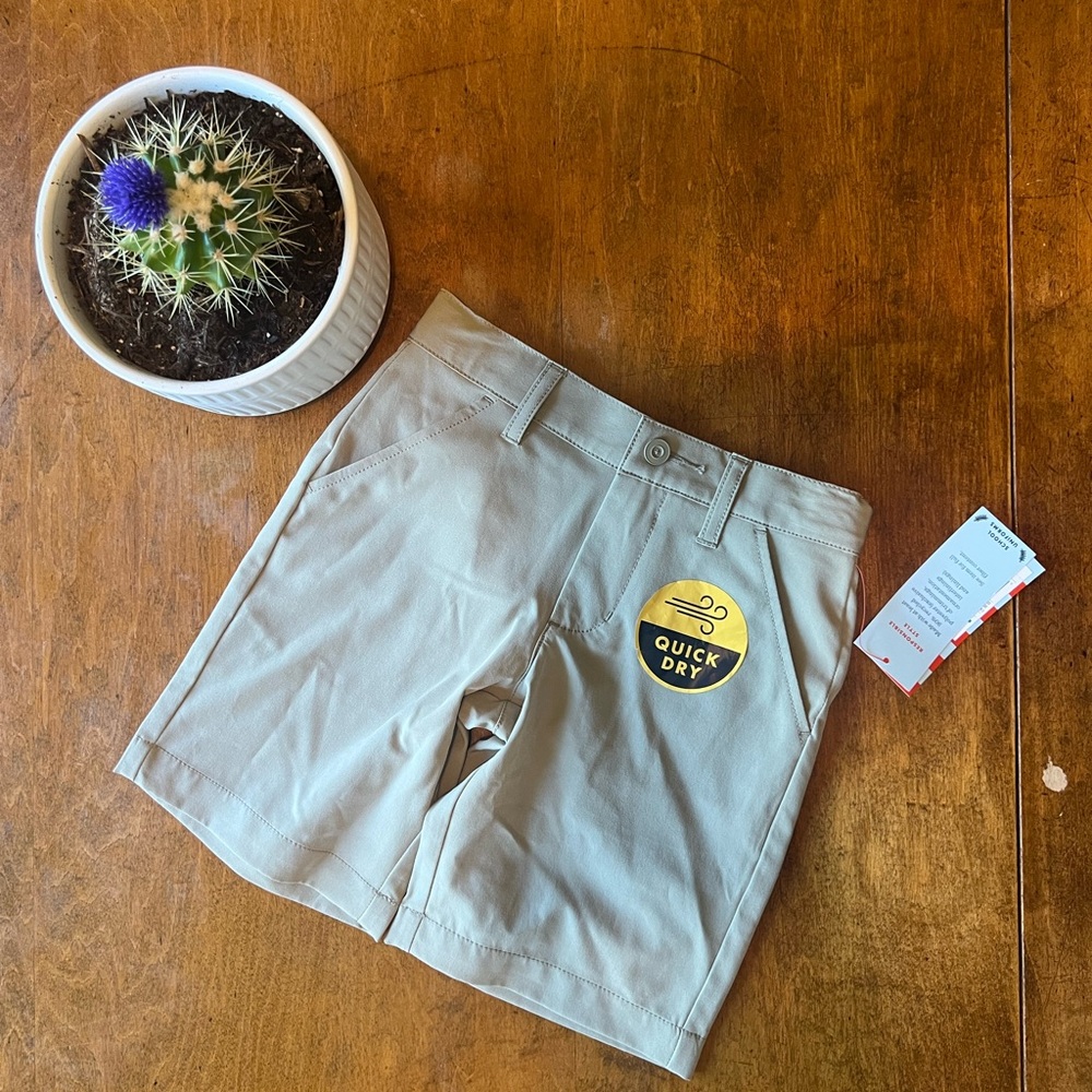 Cat & Jack Boys 4T Khaki Uniform Shorts NWT School Chino Shorts Quick Dry